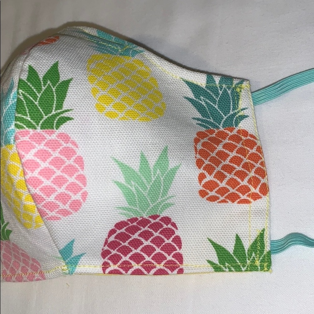 Pineapples Fabric Face Mask - Picture 2 of 3